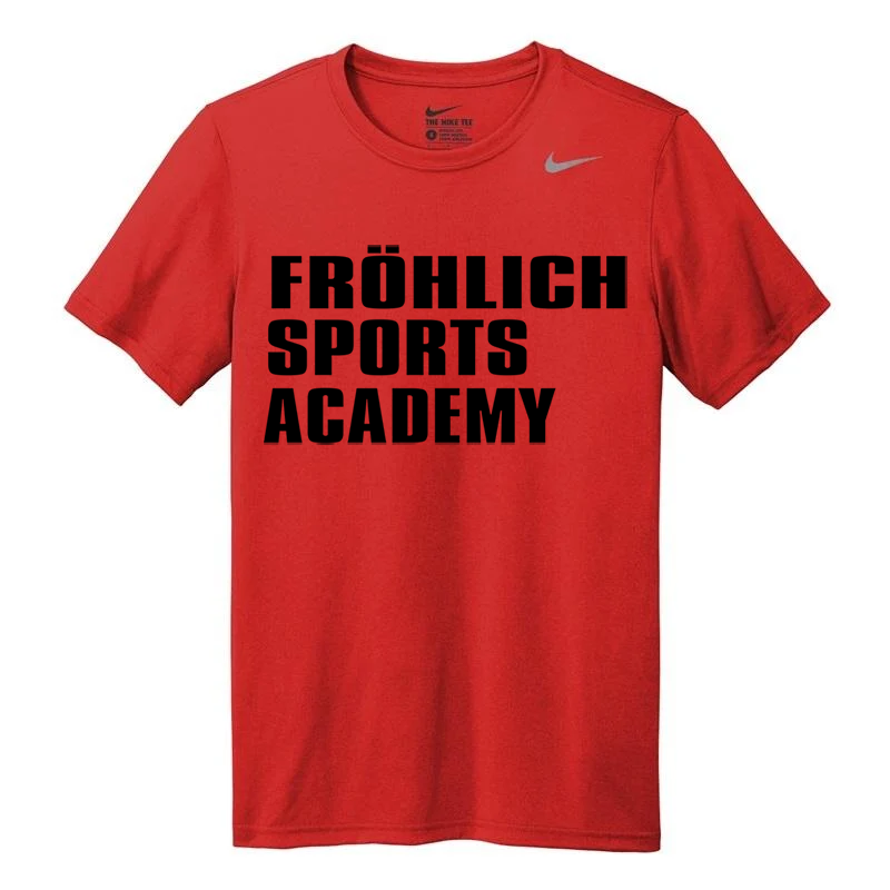 Red Tee Black Frohlich Sports Academy.png