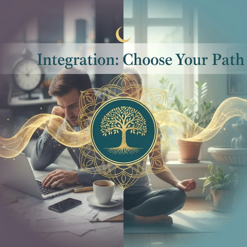 🌀 Sivananda Sunday: Life Integration

"Yoga is not an escape from life, but a path through it."

The Art of Conscious Living:

Stressed Side vs. Balanced Side
&bull; Reaction &rarr; Response
&bull; Chaos &rarr; Calm
&bull; Overwhelm &rarr;