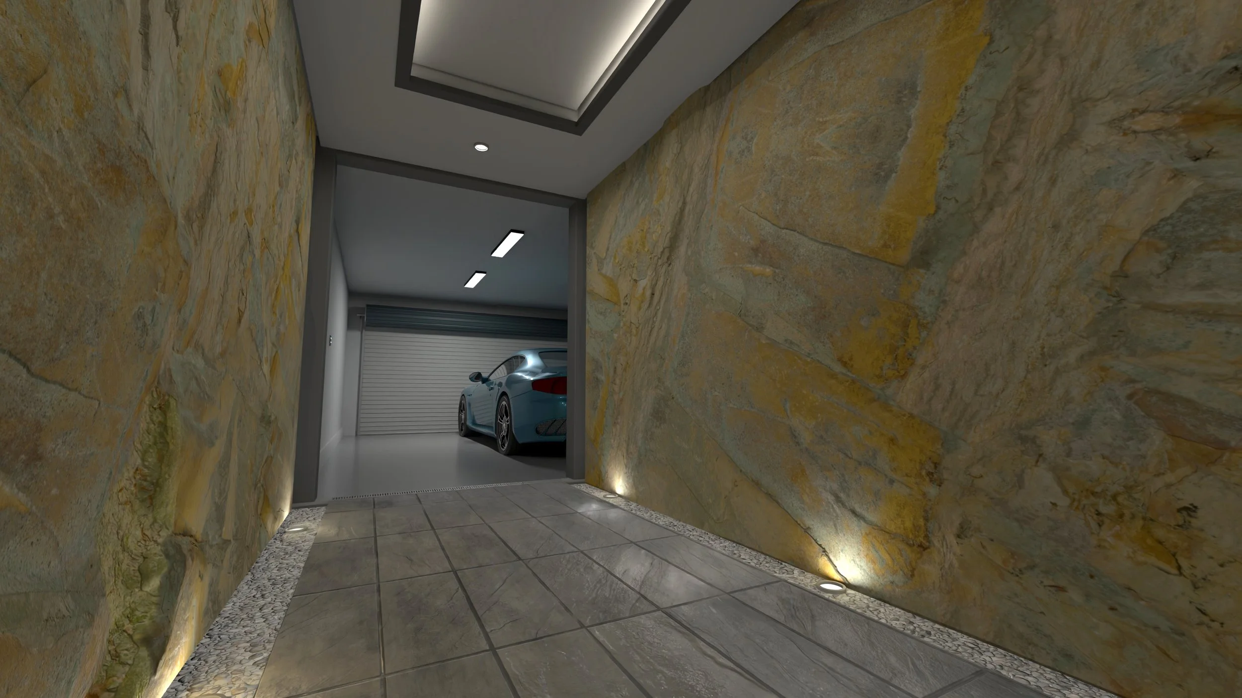 Private tunnel from a garage to a house
