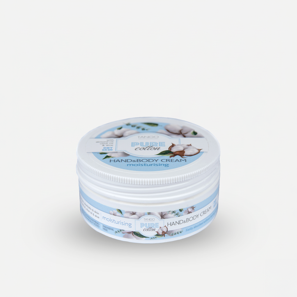 Pure Cotton – Κρέμα χεριών και σώματος, αμυγδαλέλαιο, λάδι ελιάς και αλόη, για ξηρές επιδερμίδες 75ml