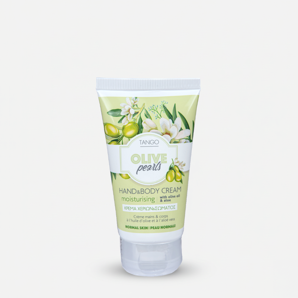 Olive Pearls – Κρέμα χεριών και σώματος, λάδι ελιάς και αλόη, σωληνάριο 80ml