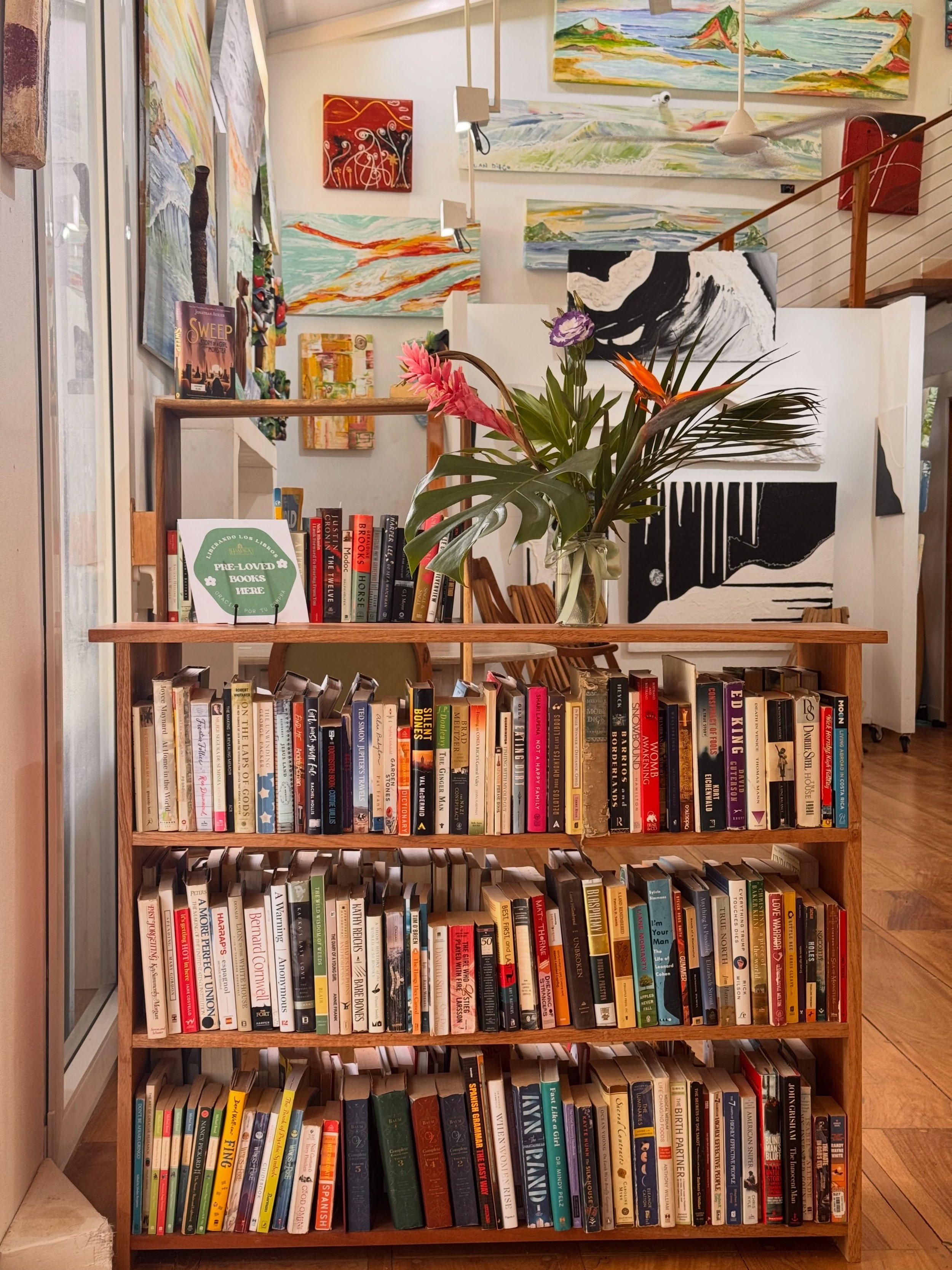 Our PRELOVED Book section is growing every day as rainy season approaches, families in our community head out for the season and tourists exchange books on their way home. Come enjoy a rainy day in the comfort of our book cafe. Sip a yummy drink and 