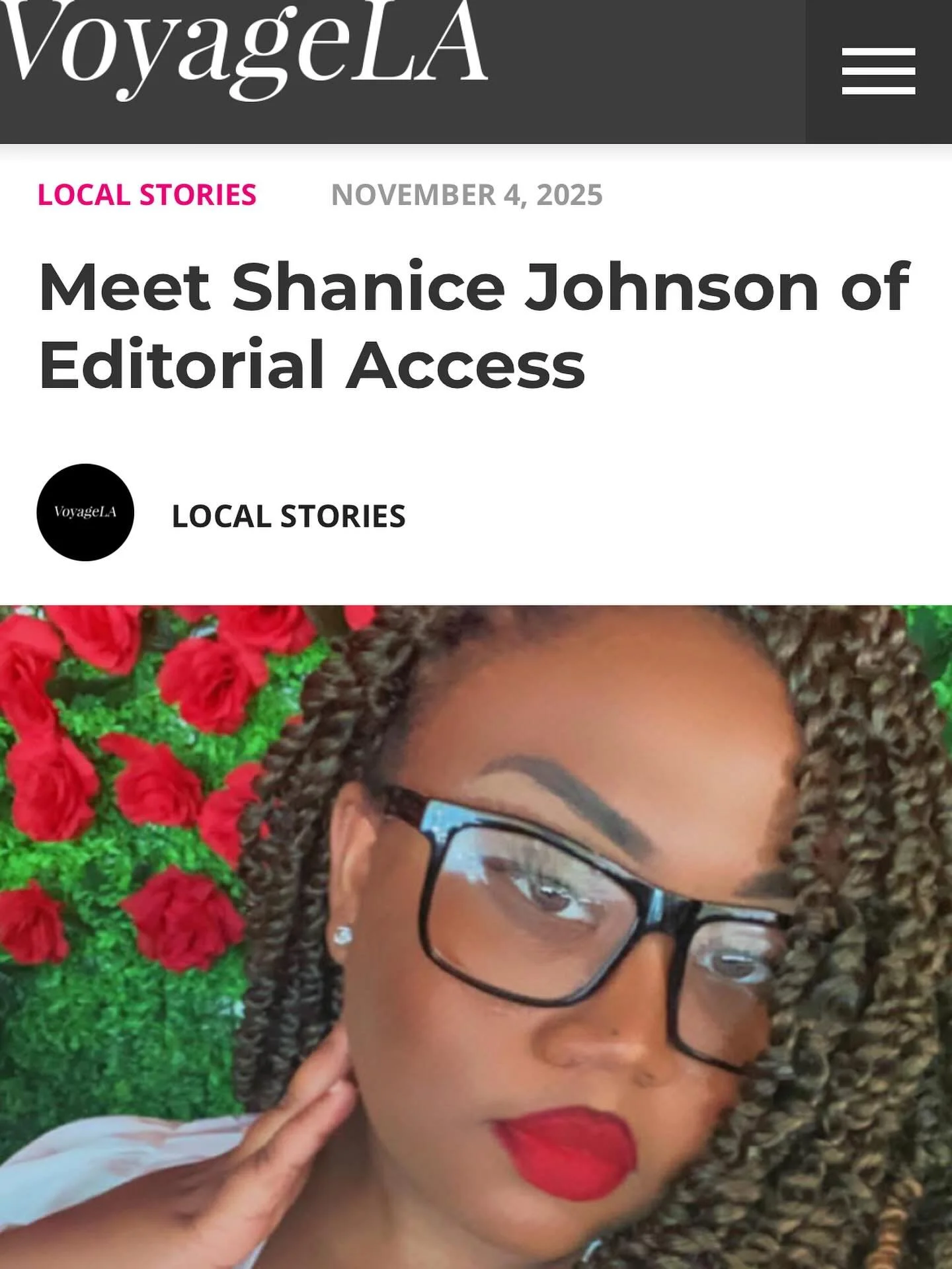 We are thrilled to celebrate our CEO and Founder on her first feature with VoyageLA&mdash;a milestone that reflects her vision, drive, and remarkable leadership. This feature is not just a recognition of her achievements, but a celebration of the pas