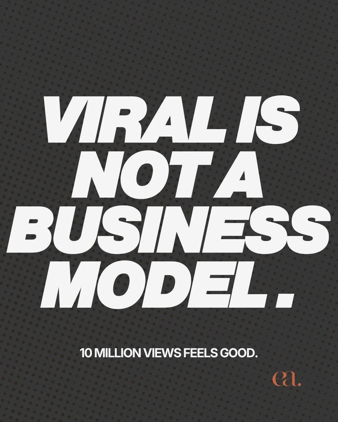 Viral is attention. It is not the strategy.
We&rsquo;re watching creators become increasingly focused on views, reach, and the next viral moment&mdash;but the bigger question is:
What are you building with the attention you&rsquo;re getting?
Because 