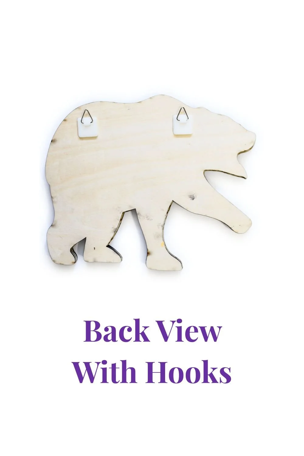 Bear mandala wood wall art shown ready to hang as handcrafted wildlife wall decor.