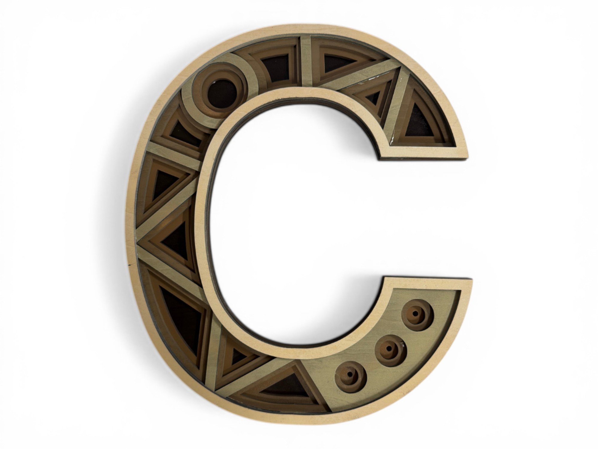 Custom Letter Decor - Layered C  Wood Art – Monogram Initial Decor, Rustic Alphabet Sign (Copy)