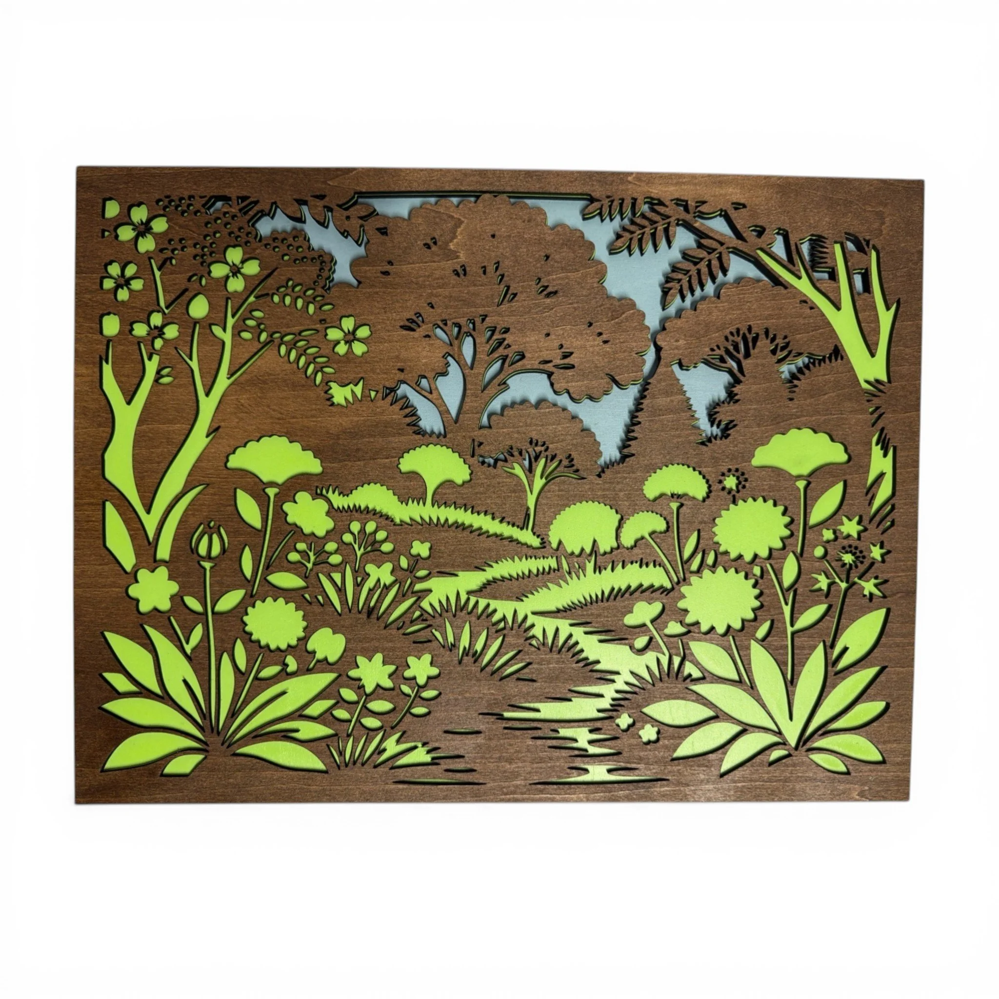 Layered Woodland Wall Art Nature Scene – Forest Path Decor