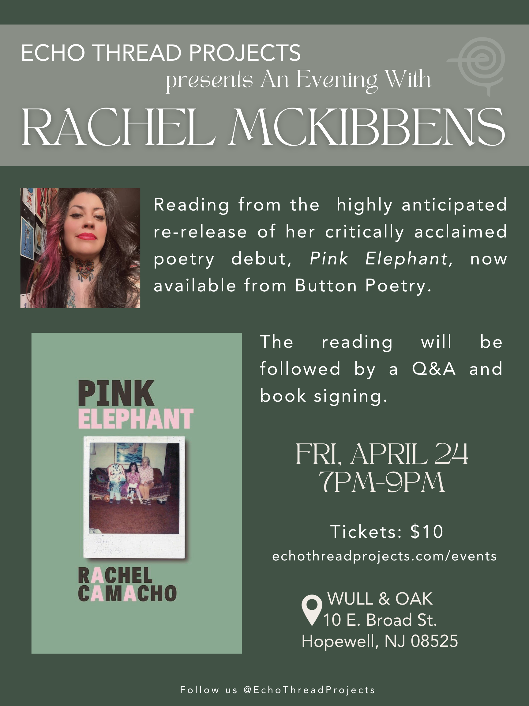 An Evening With Rachel McKibbens - 4/24/26 Ticket