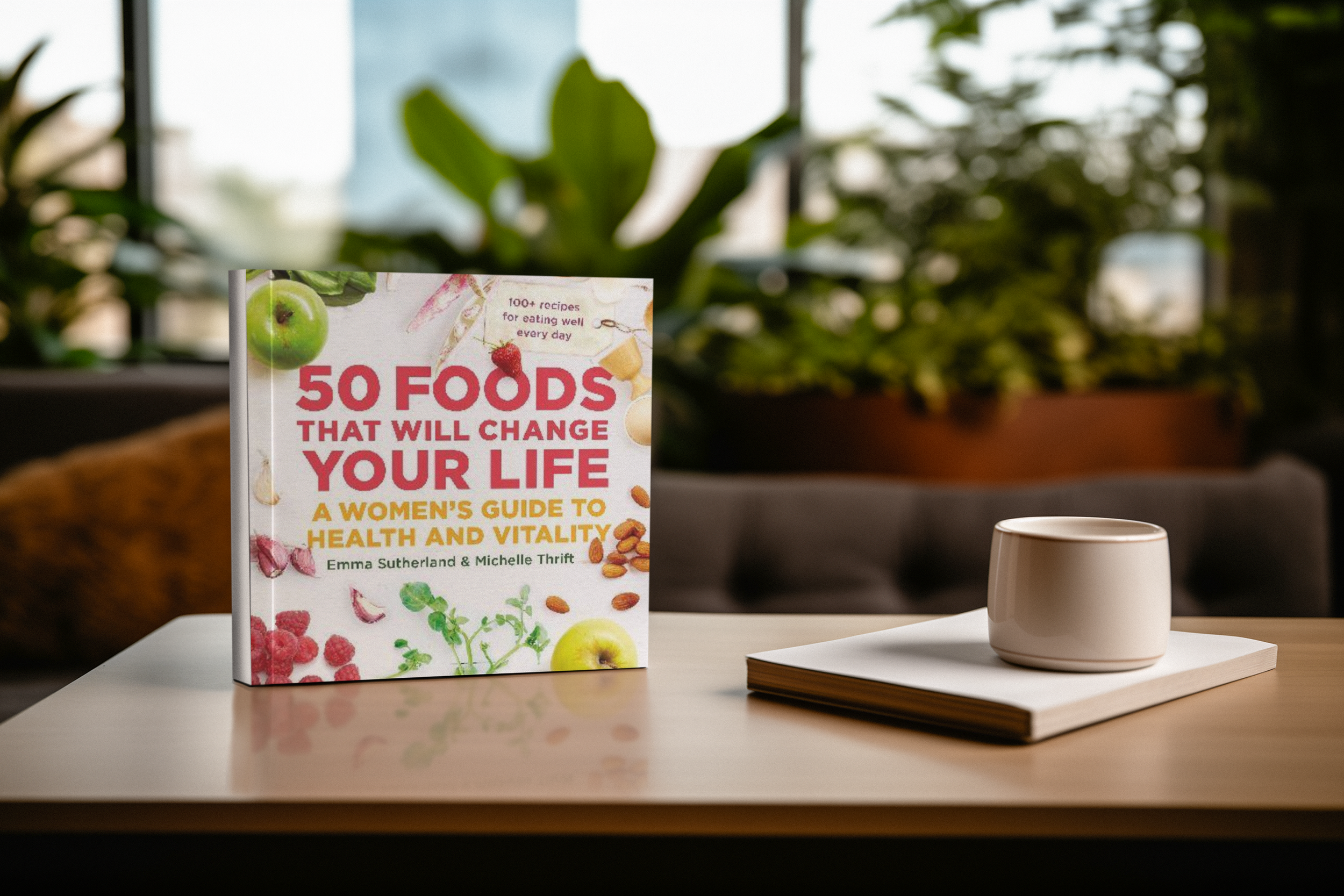 Book titled '50 Foods That Will Change Your Life: A Women's Guide to Health and Vitality'