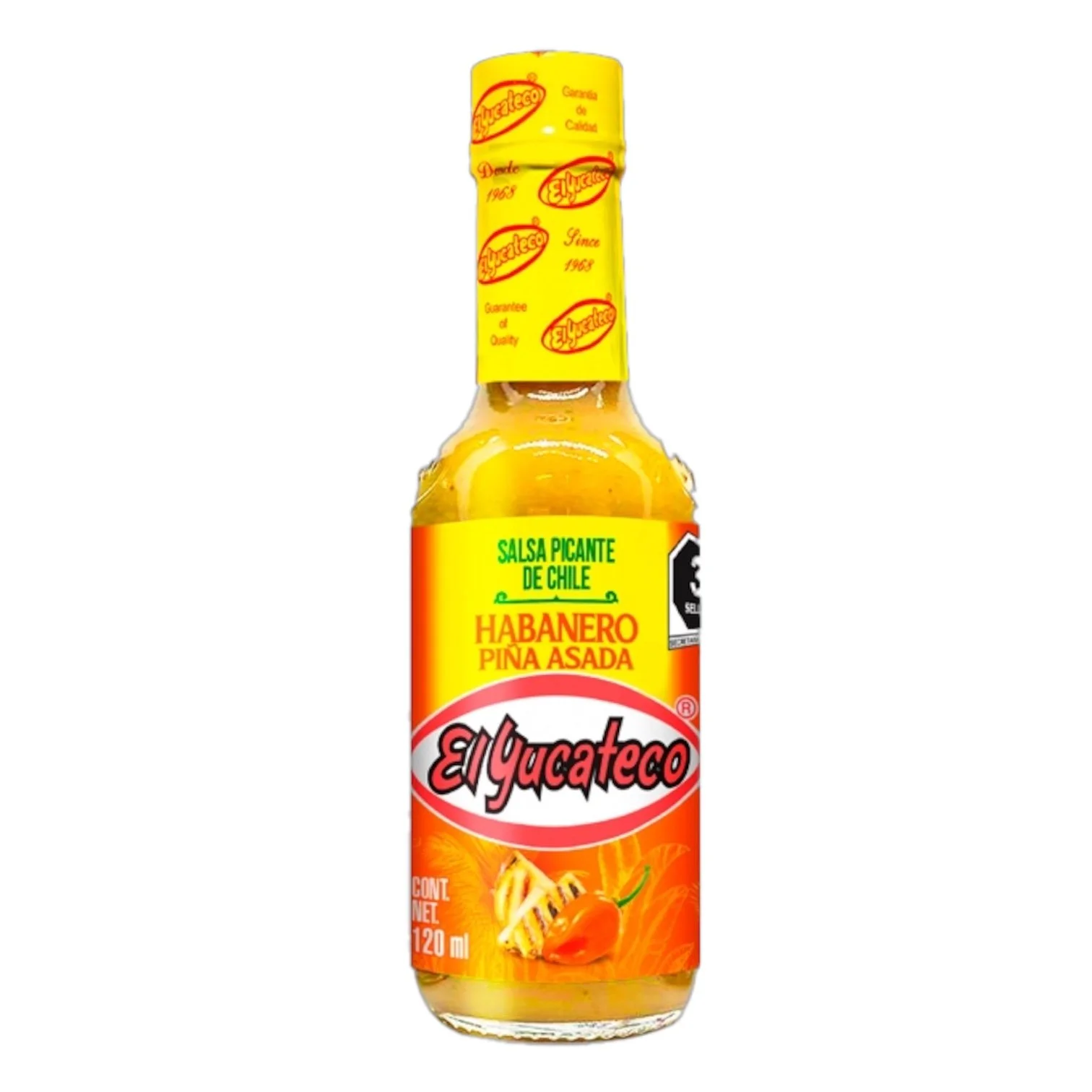 El Yucateco Pineapple Habanero- Hot Sauce (Piña Asada) 120ml