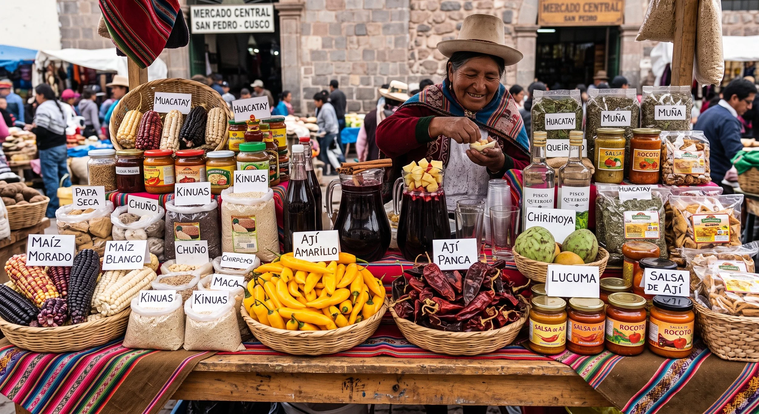 A peruvian market full of flavour, tradition and culture