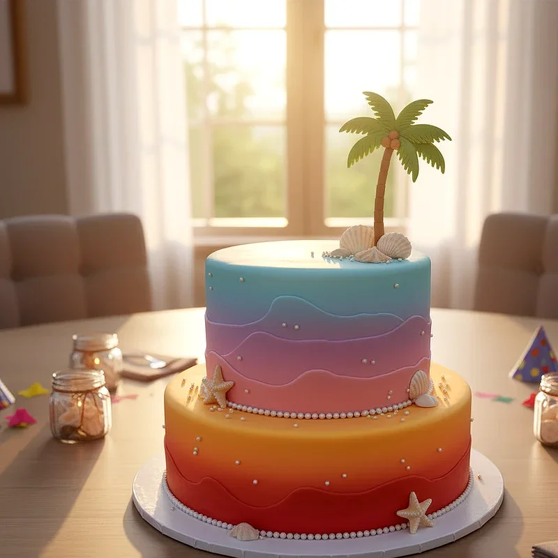 Beach Birthday Cake Ideas