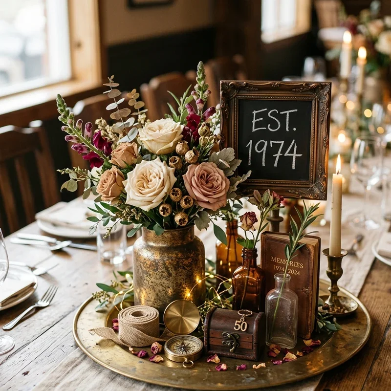 50th Birthday Centerpiece Ideas