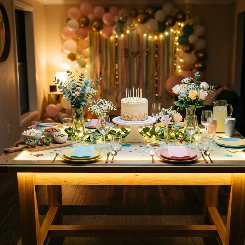 Birthday Party Table Setup Ideas