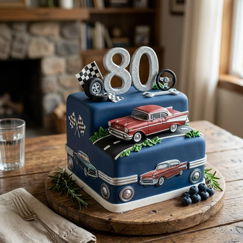 80th Birthday Cake Ideas for Dad