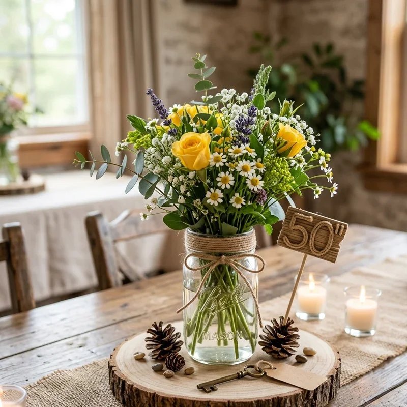 50th Birthday Centerpiece Ideas