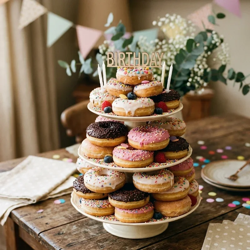 Donut Birthday Cake Ideas