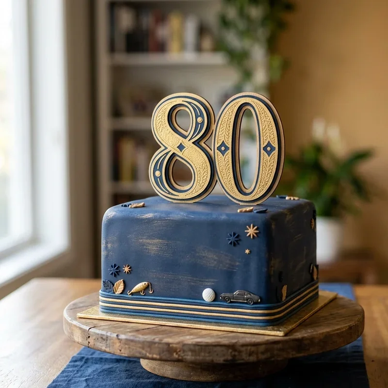 80th Birthday Cake Ideas for Dad