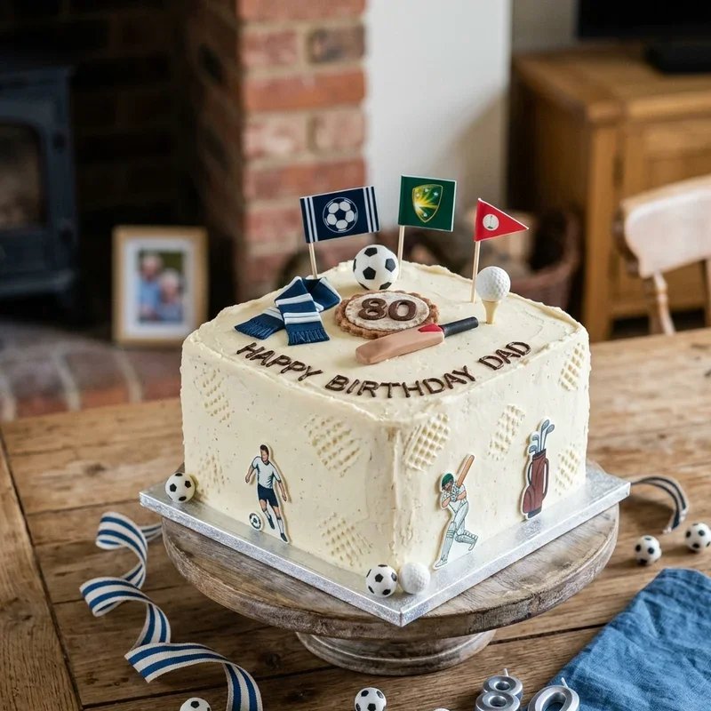 80th Birthday Cake Ideas for Dad