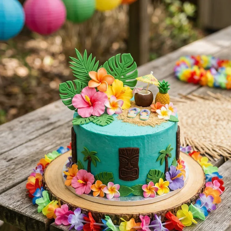 15 Luau Birthday Cake Ideas for a Tropical Party Theme