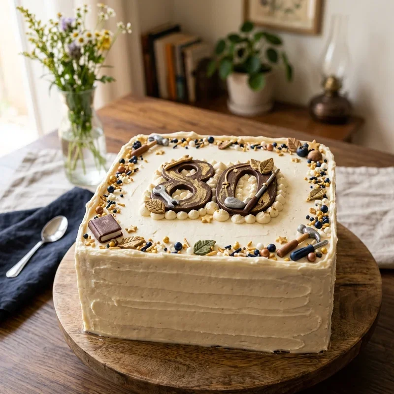 80th Birthday Cake Ideas for Dad
