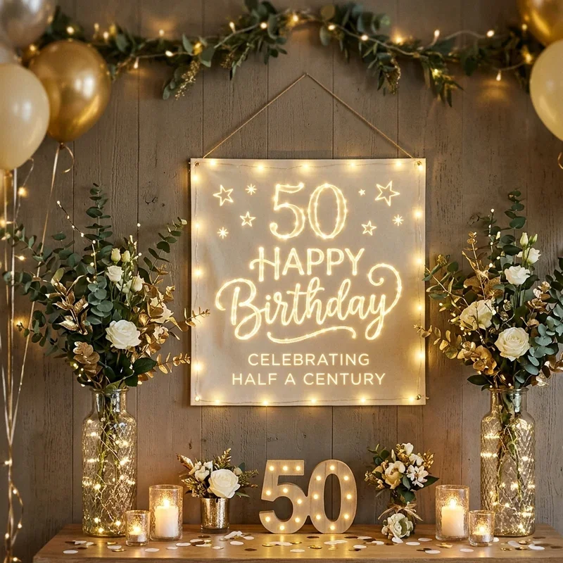 50th Birthday Banner Ideas