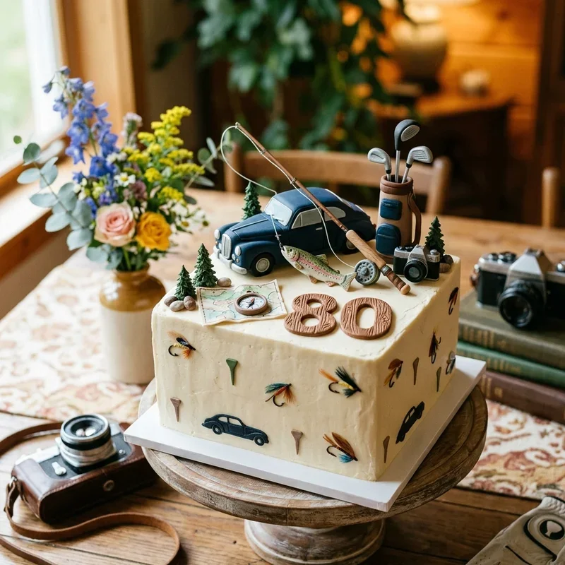 80th Birthday Cake Ideas for Dad
