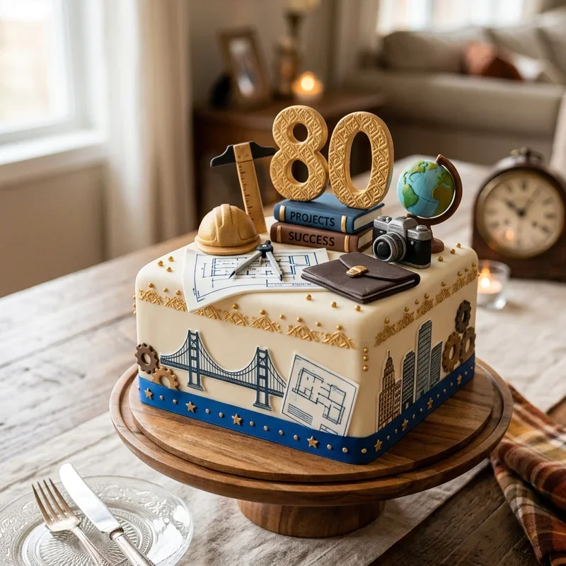80th Birthday Cake Ideas for Dad
