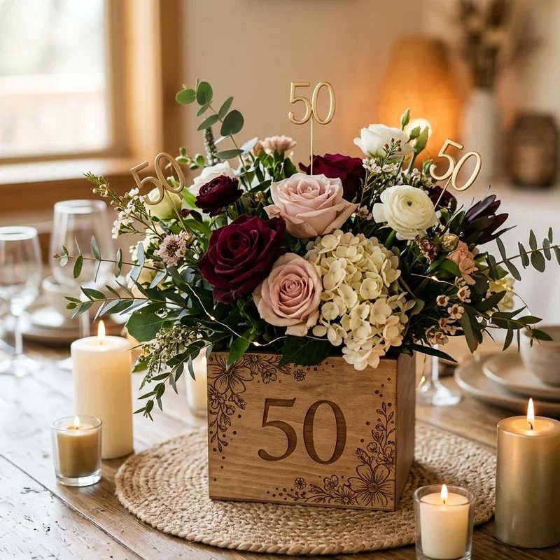 50th Birthday Centerpiece Ideas