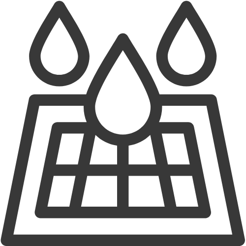 Water flow icon showing stormwater drainage and erosion prevention services