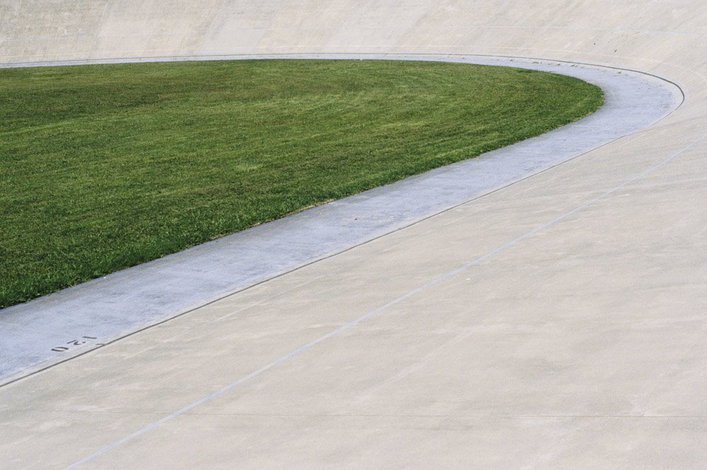A film photograph by Christian Pearson of Ballarat Sebastopol velodrome