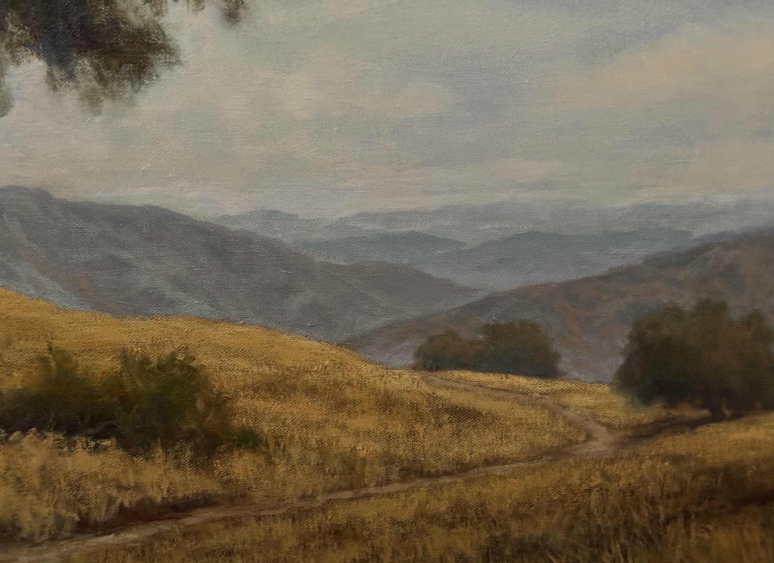 Mary Kay West, Landscape with Field Path, Oil on Panel
