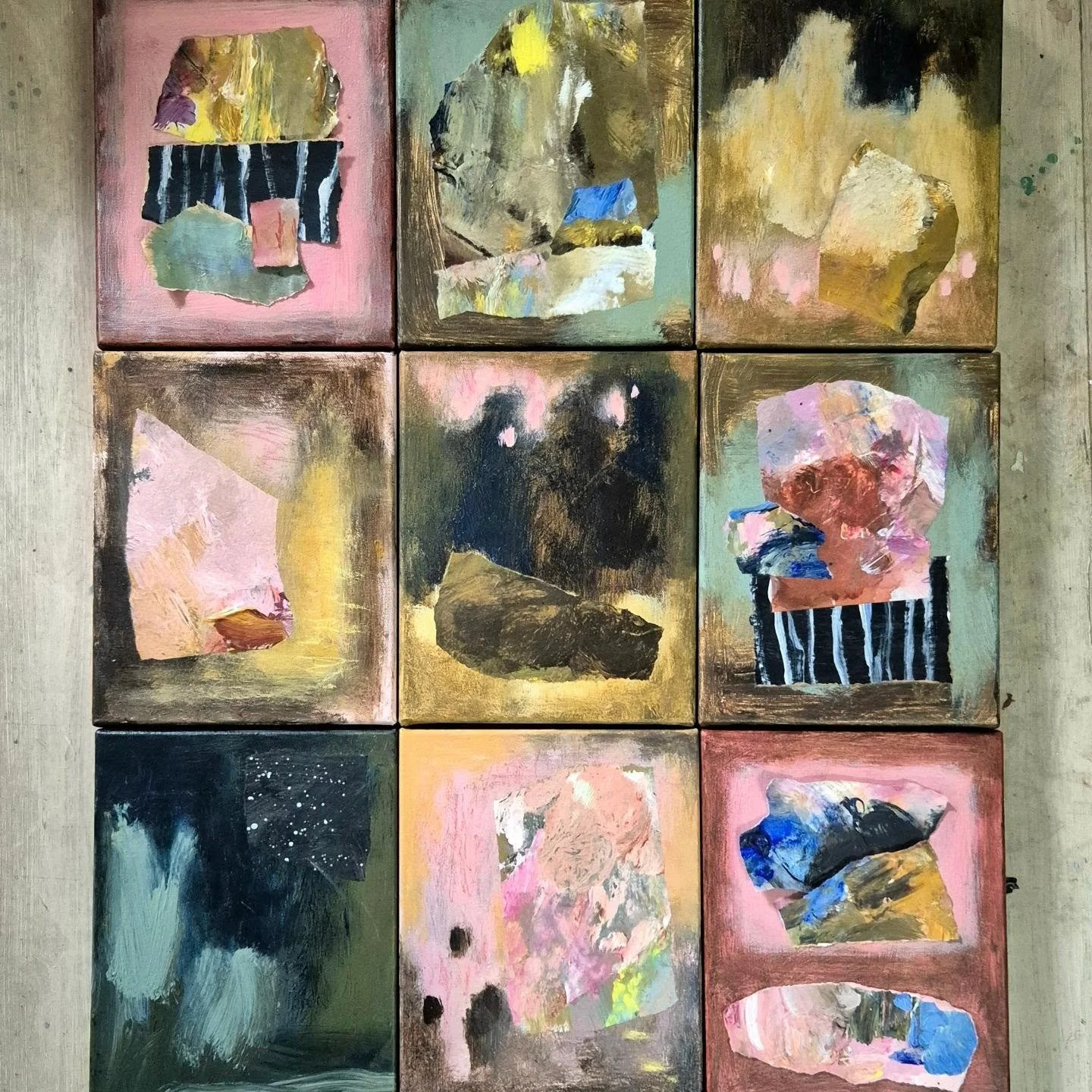 These little collage experiments are the only thing going right for me at the moment, so I think I'll do more. 
I have spiralled into the dreaded comparison stage of producing an exhibition... you know... comparing myself to artists who practiced for