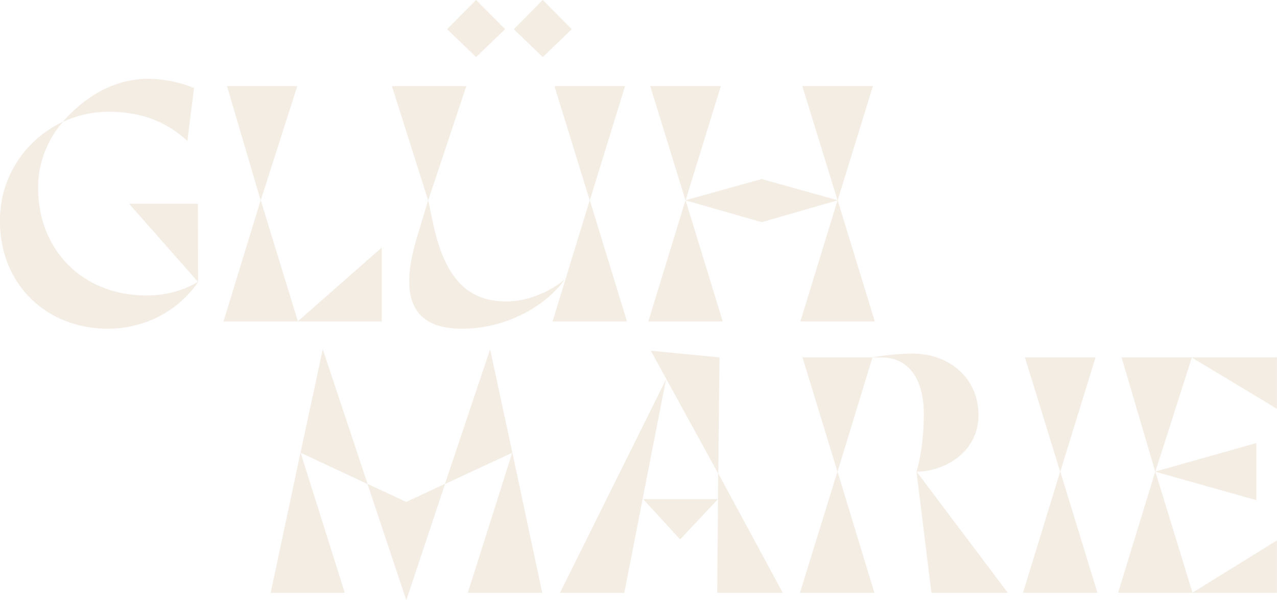 Der Schriftzug 'Glauben macht' in geometrischer, schwarz-weißer Designerschrift auf schwarzem Hintergrund.