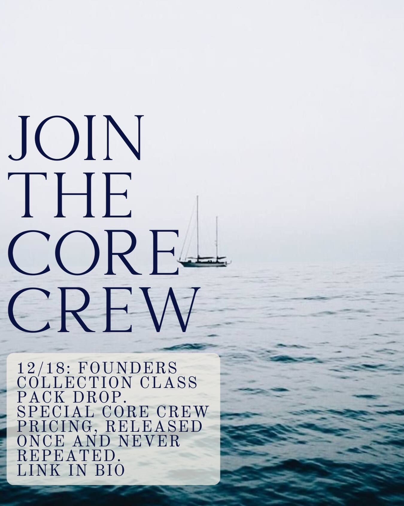 100++ Core Crew members and counting.
The 5-class pack has been claimed but the Founders Collection of Class Packs drop 12/18 with very special, one-time pricing, exclusively for the Core Crew. Join today to get on the list. 

Link in bio