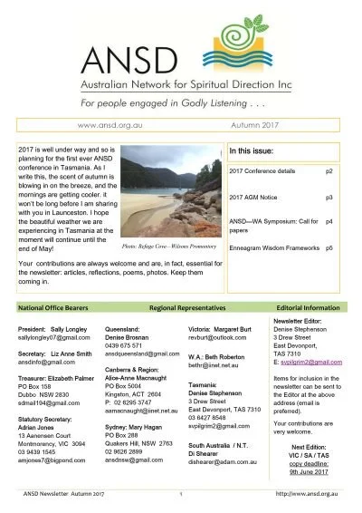 Autumn 2017 ANSD Newsletter