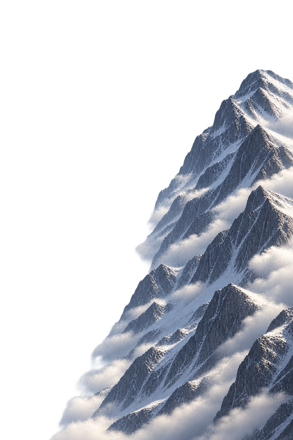 Snow-covered mountain peaks rising through clouds at high altitude.– Olympus Migration | Andreas Athanasiou