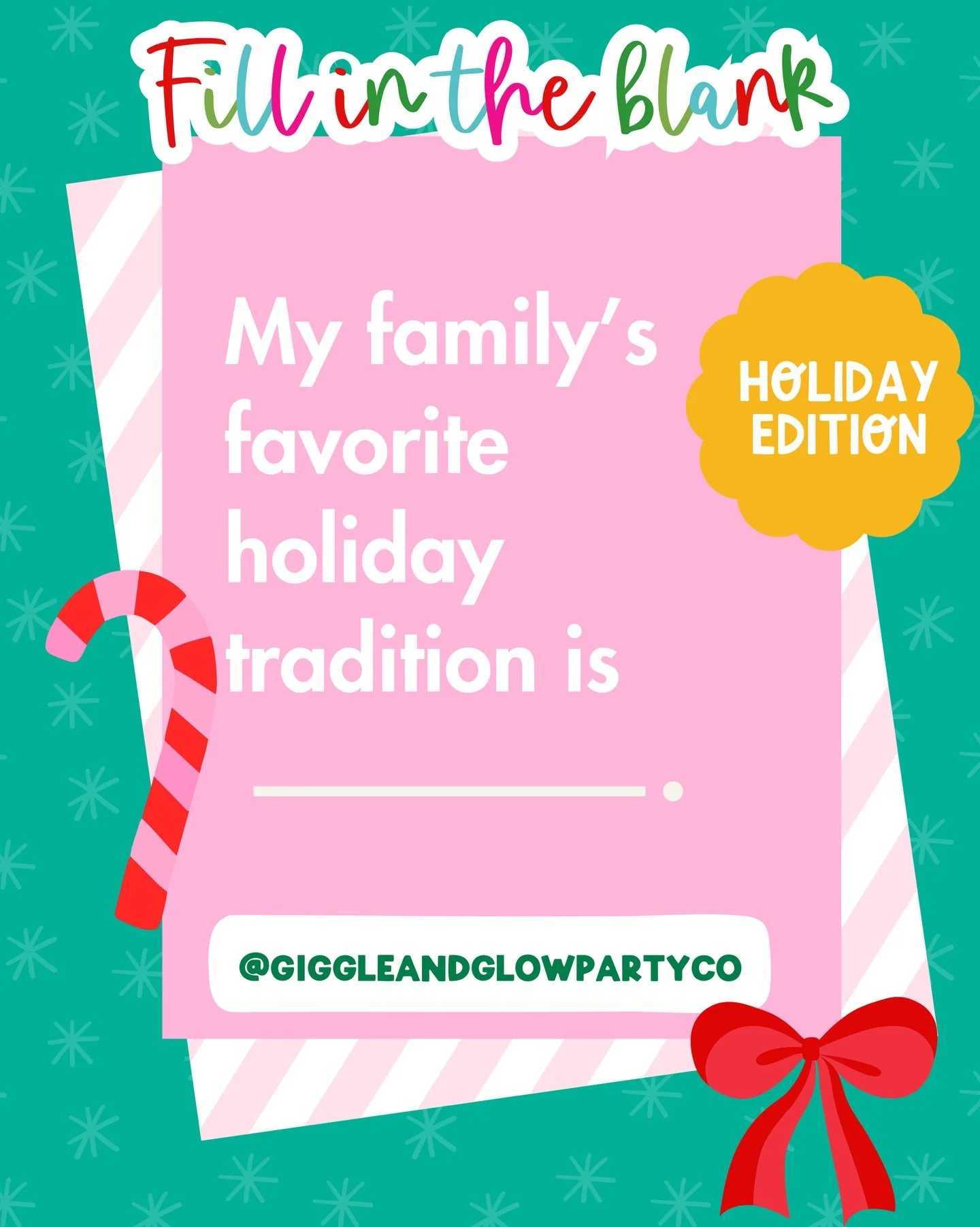 &ldquo;My family&rsquo;s favorite holiday tradition is ______.&rdquo;

For us, it&rsquo;s Christmas car rides &mdash; pajamas on, kids cozy, everyone piled into the car with a candy cane, sweet treat, or warm hot chocolate. ☕✨

We turn up the Christm