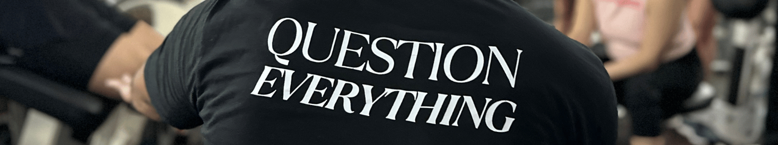RTS Global Instructor Benny Price teaches class wearing a t-shirt featuring the slogan, "Question Everything."