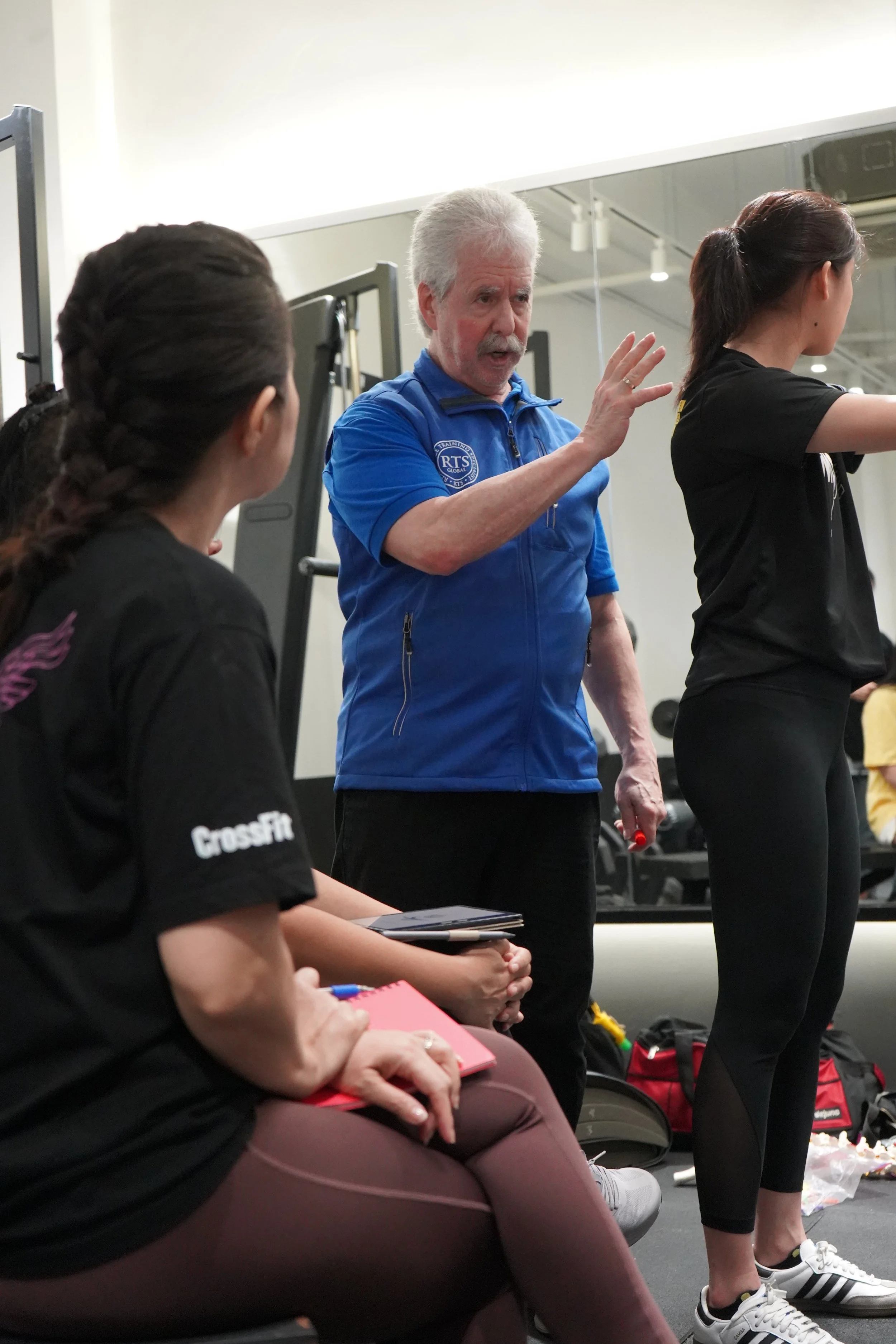 Dr Mark Slavin reiterating the importance of scapula function during an RTS Level 1 practical workshop in Kuala Lumpur, Malaysia