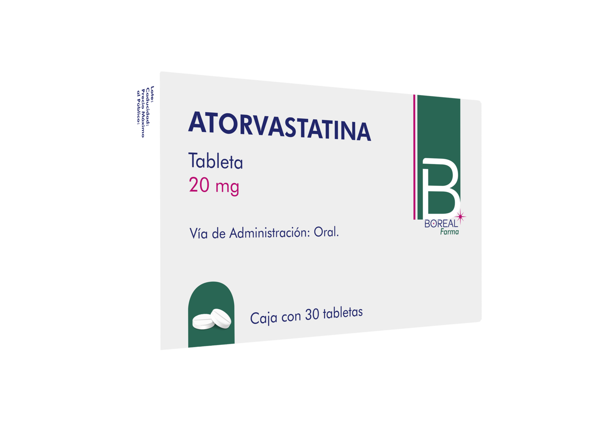 BF Atorvastatina  20 mg con 30 tabletas
