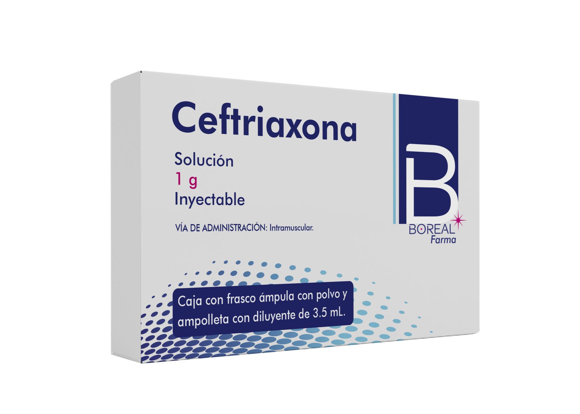 BF Ceftriaxona IM 1g solución iny. c/1 ampolleta