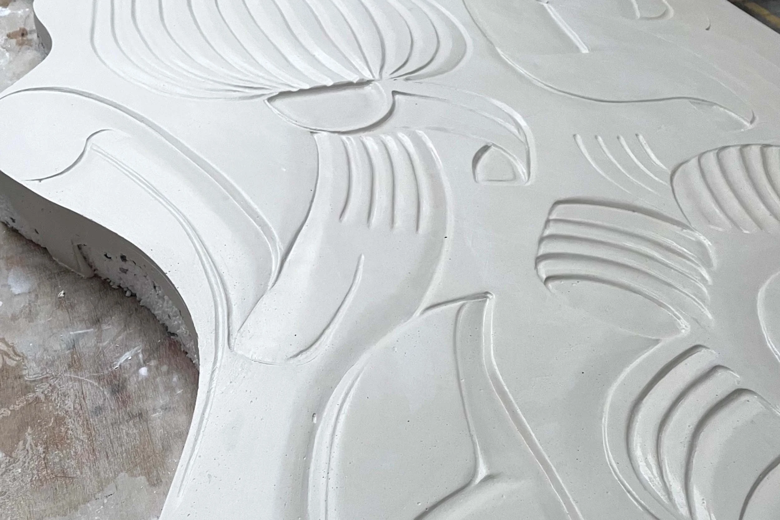 Client: Petra Borner X Helen Johannessen for Montcalm Hotel Mayfair- Carved plaster wall panel