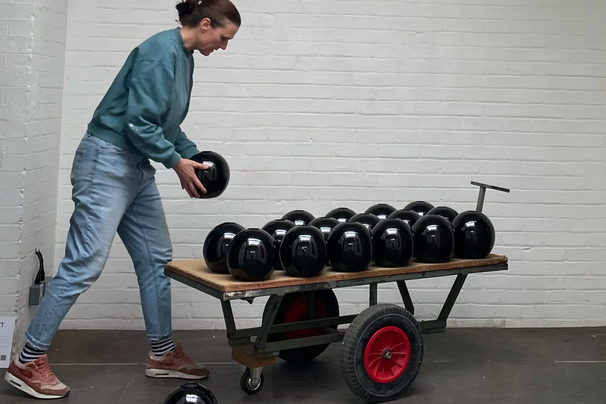 Client: The Lamp Factory London - lamp bases for hotels (including Soho House) - mirror black orbs