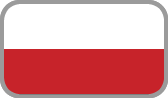 Flag of Poland with horizontal white and red stripes.