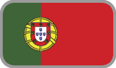 Flag of Portugal with a red and green background and a coat of arms in the center.