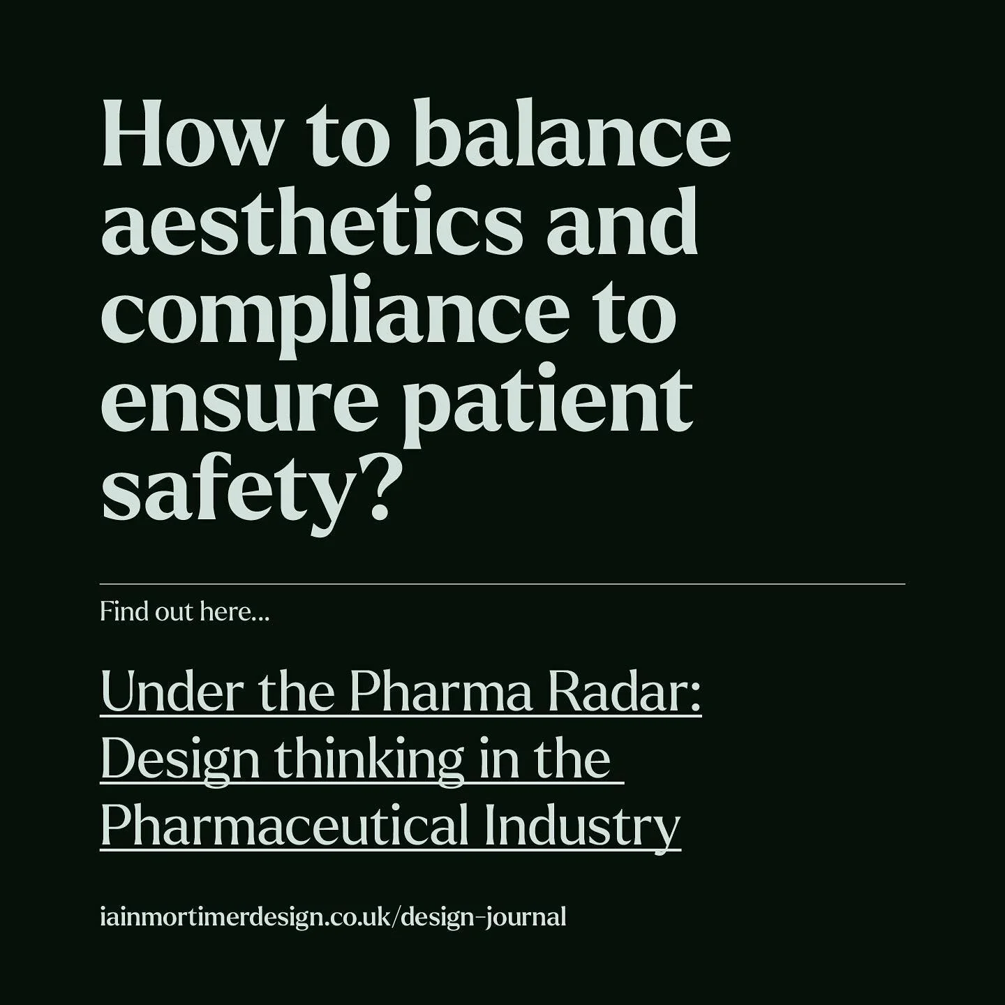 In the world of pharmaceuticals, graphic design can play a vital role in patient safety and accurate communication. From ensuring clear instructions to navigating strict regulations, it&rsquo;s about more than just aesthetics. Head to my journal wher
