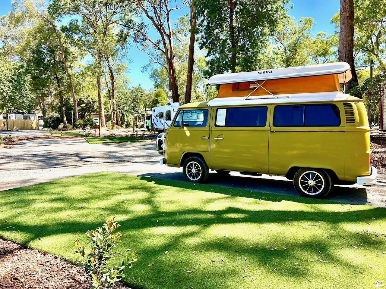 Old school Kombi at the caravan park.