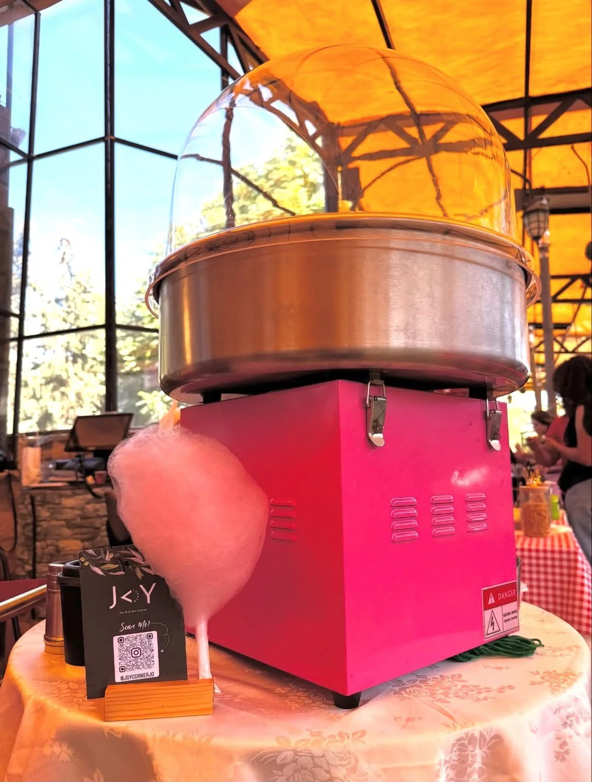 Cotton Candy stand at a summer party