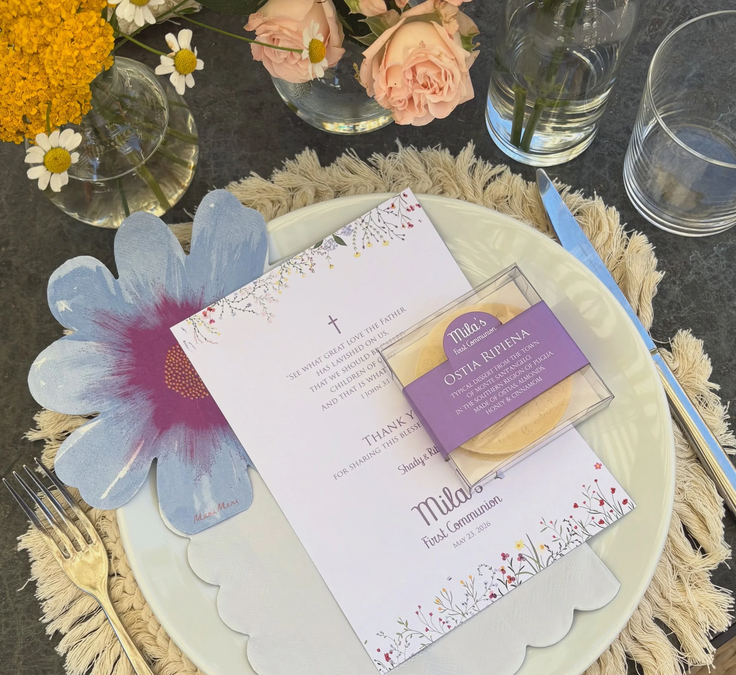 Table seat details designed by Sincerely Yours